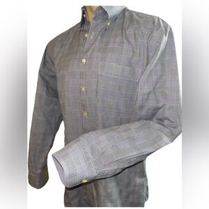 Peter Millar Long Sleeve Men’s Sz L Plaid Button Up Shirt Multicolor 100% Cotton
